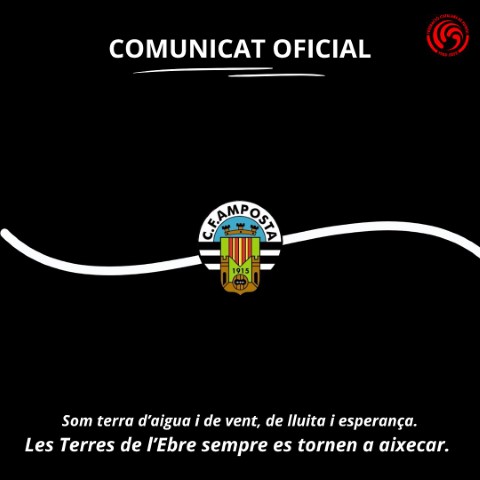 COMUNICAT OFICIAL: Suport als afectats per la DANA i agrament als Ajuntaments de La Snia i Ulldecona